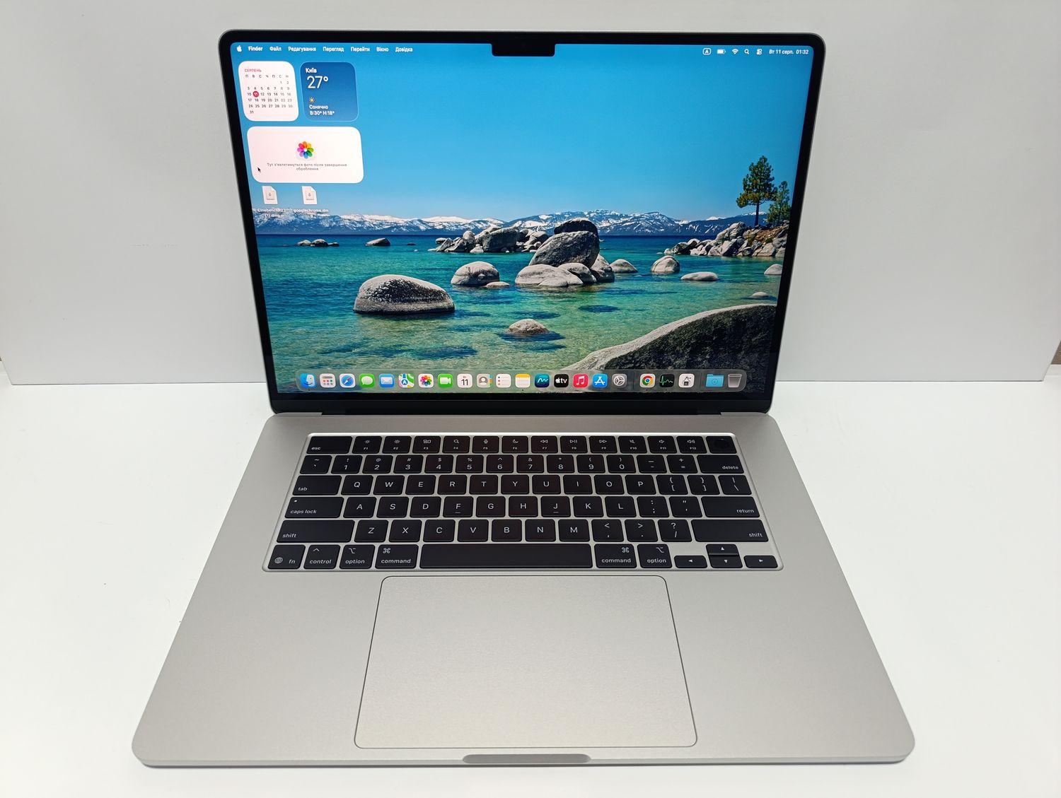 ТОПОВИЙ Macbook Air 15 M4 11/2025 Silver 24GB RAM! /2-х чиповий швидкий SSD 1000GB/ лише 5 циклів! / розширена гарантія APPLE CARE + до 11/2028 року! + чохол