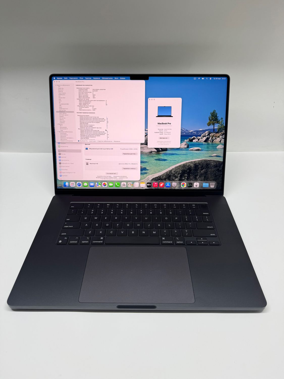 ТОПОВА МОДЕЛЬ ІДЕАЛ BLACK MACBOOK PRO M4 MAX / 36GB RAM / VIDEO 32 CORE / SSD1000GB / лише 12 цикли 100% + чохол / гарантія APPLE CARE до 06/2027!!!