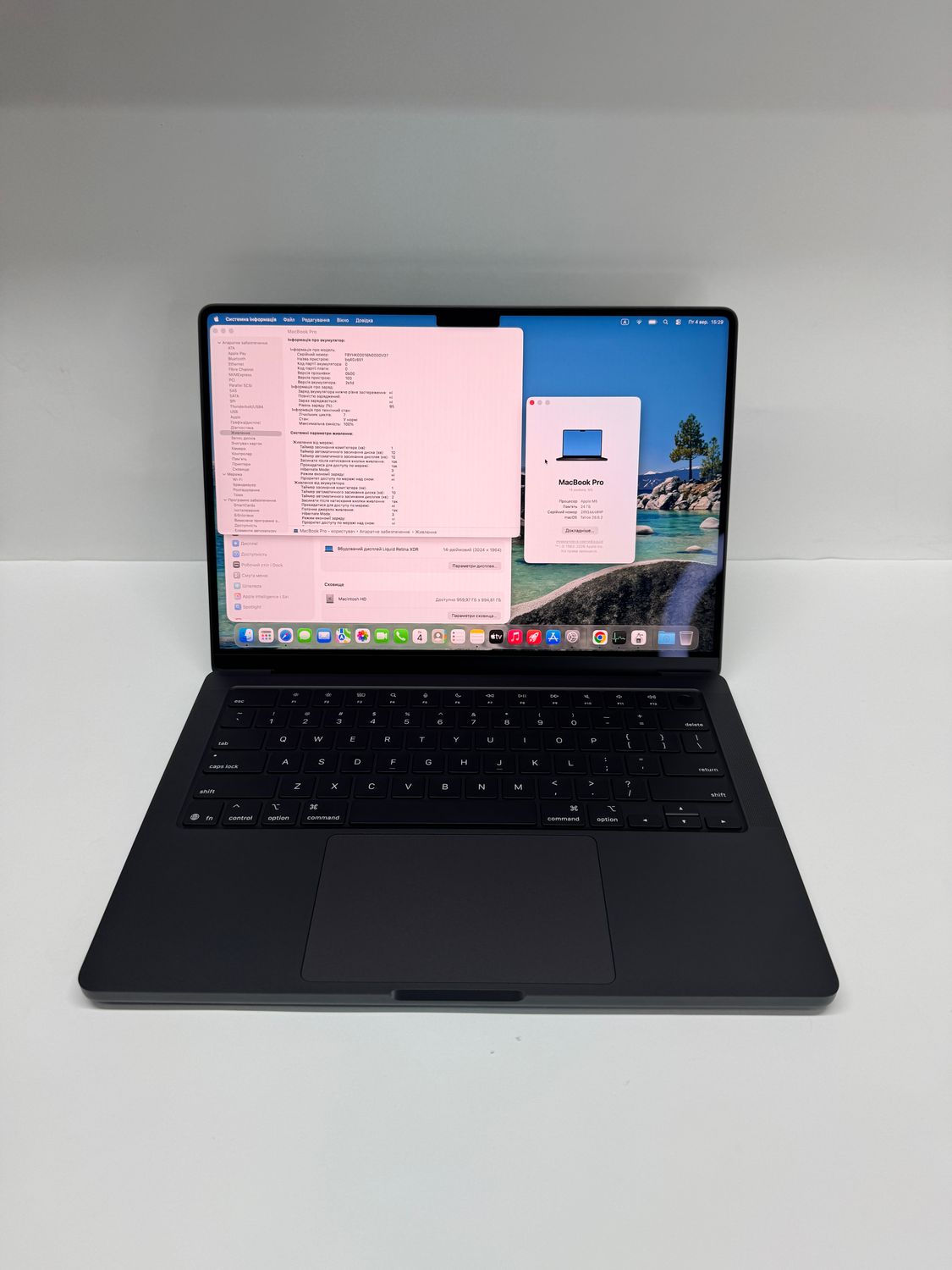 НОВА МОДЕЛЬ 04/2026! ІДЕАЛ MACBOOK PRO 14 M5 BLACK / 24GB RAM / SSD 1000GB/ лише 7 циклів / APPLE CARE 04/2027! + чохол