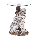 White Tiger Accent Table
