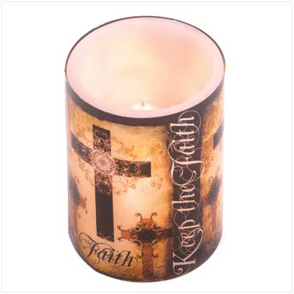 Keep The Faith Flameless Candle
