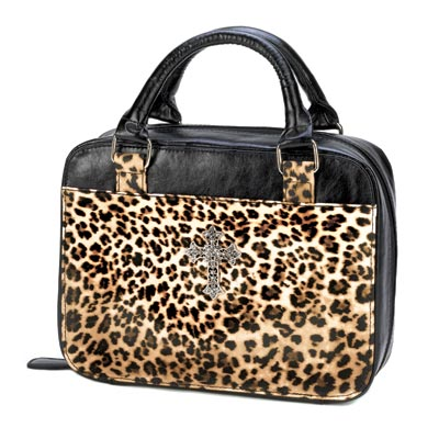 LEOPARD PRINT BIBLE TOTE