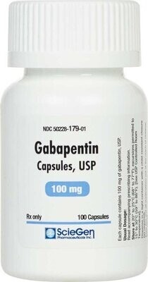 Gabapentin - Bottle of #100 capsules