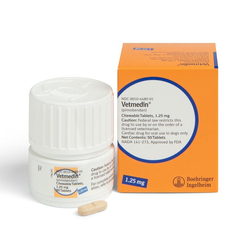 Vetmedin (Pimobendan) for Dogs - bottle of 50 tablets