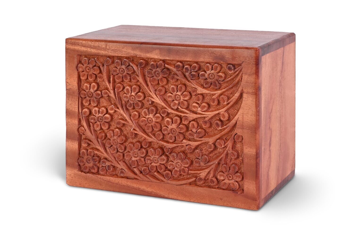 Hand-Carved Rosewood Urn