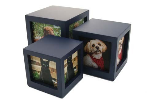 Photo Cubes, Color: Navy, Size: Small (Pet is up to 25 lbs)