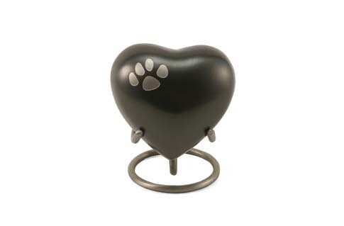 Keepsake Heart Urn - Classic Single Paw Keepsake Heart Urn - Classic Single Paw