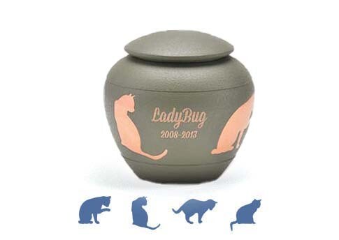 Silhouette Urn Etching (Two Lines)