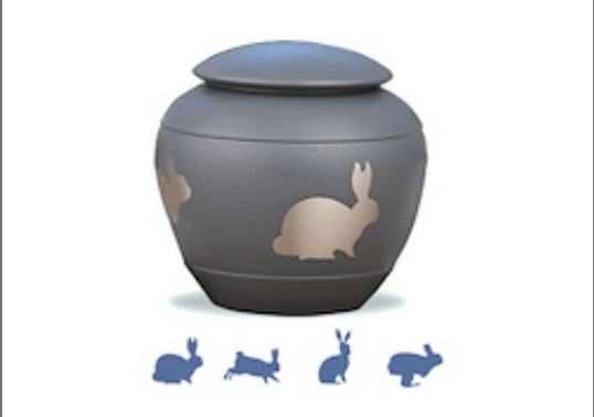 Silhouette Urn - Rabbit - Shale