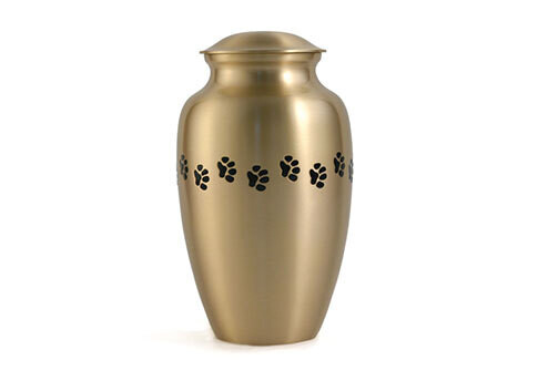Classic Paw Print Urn - Many Finishes, Color / Finish: Bronze, Size: Extra Small (5″h x 3 1/2″w x 3 1/2″d)