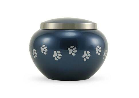 Odyssey Paw Print Urn - Many Colors, Color: Moonlight, Size: Small (Pet up to 25 lb)