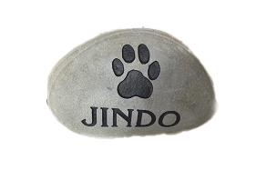 River Rock Marker with Custom Paw Print