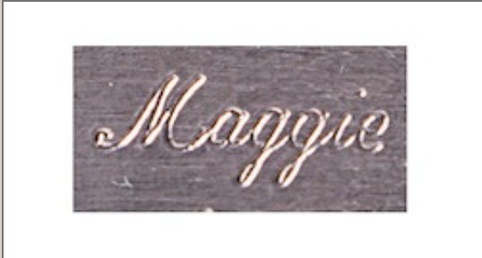 Pendant Engraving (One Line - 10 characters)