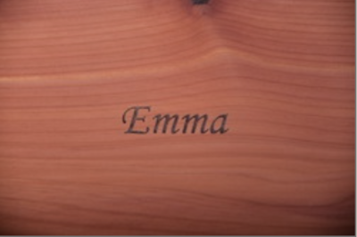 Wood Urn Etching (Name Only)