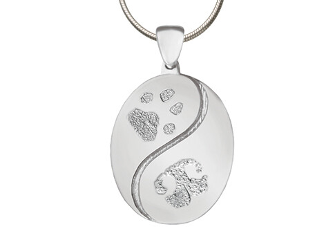 Custom Yin / Yang Pendant, Print Selection: Paw Print and Nose Print
