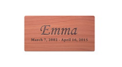 Extra Etching On Wood Urns - Up To 4 Lines