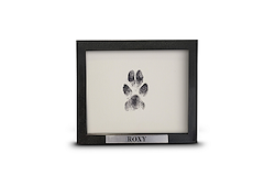 Framed Ink Paw Print - with or without fur clipping