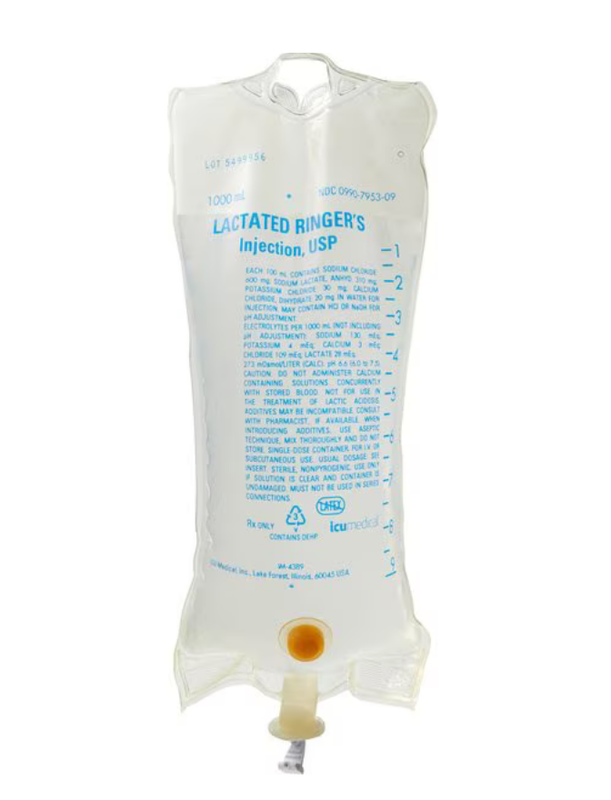 Lactated Ringers with IV set and needles