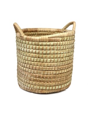 African Handmade Grass Basket (THICK WITH HANDLES)  
Size - 24cm x 24cm 24cm