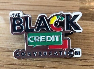 Black Credit Conversation Lapel Pin