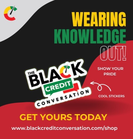 The Black Credit Conversation Logo Sticker