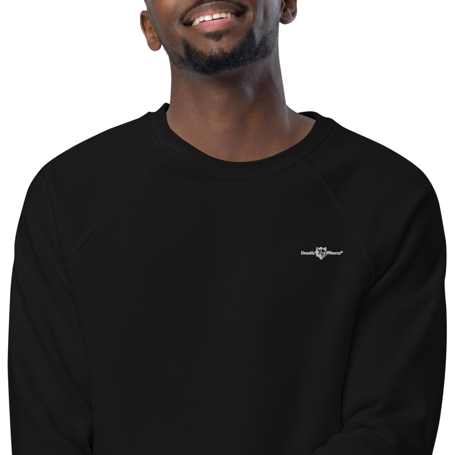 Unisex organic raglan sweatshirt