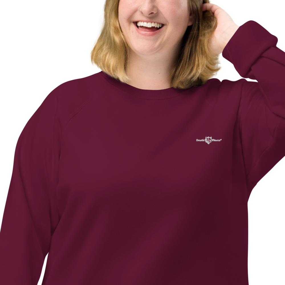 Unisex organic raglan sweatshirt