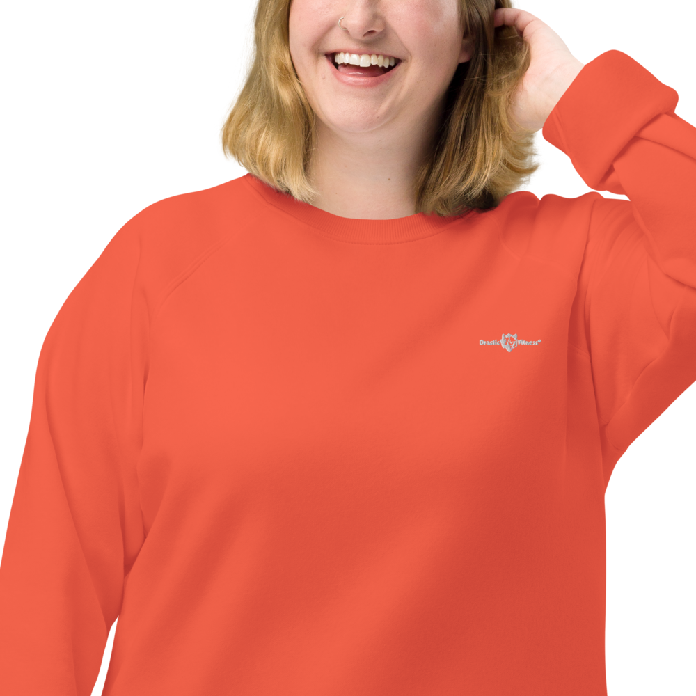 Unisex organic raglan sweatshirt