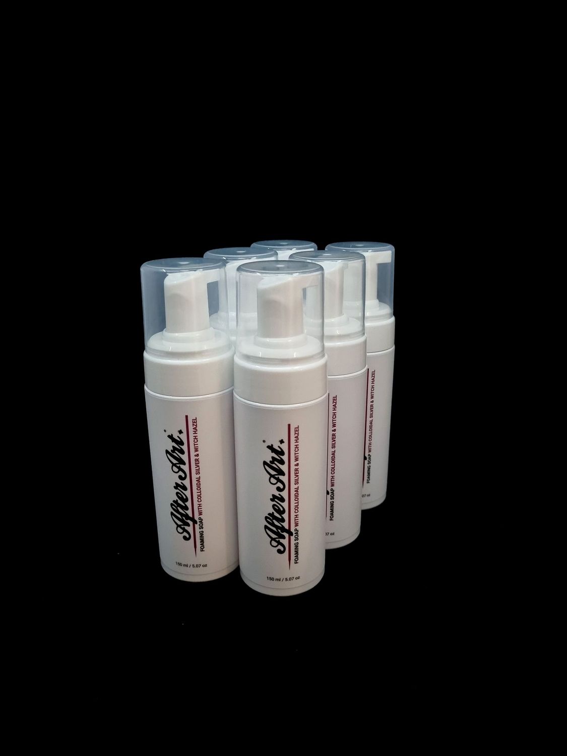 AfterArt Foaming Soap Pump with Colloidal Silver & Witch Hazel 150ml 6 PK