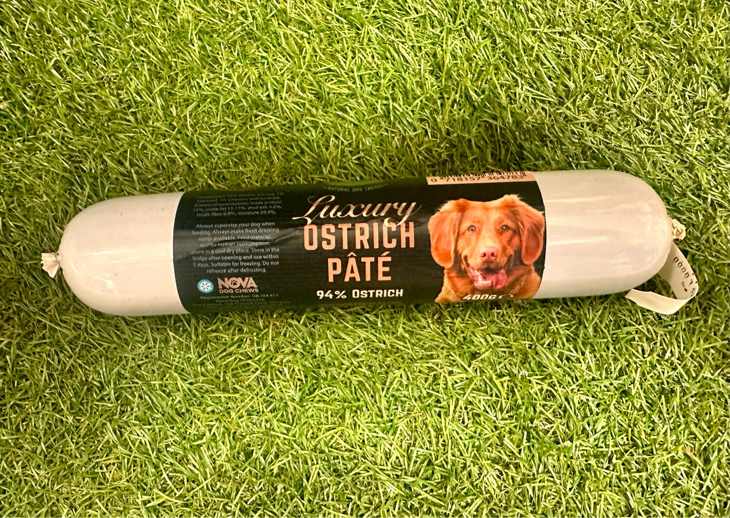 Luxury Ostrich Pate 400g (New Grain Free Recipe)