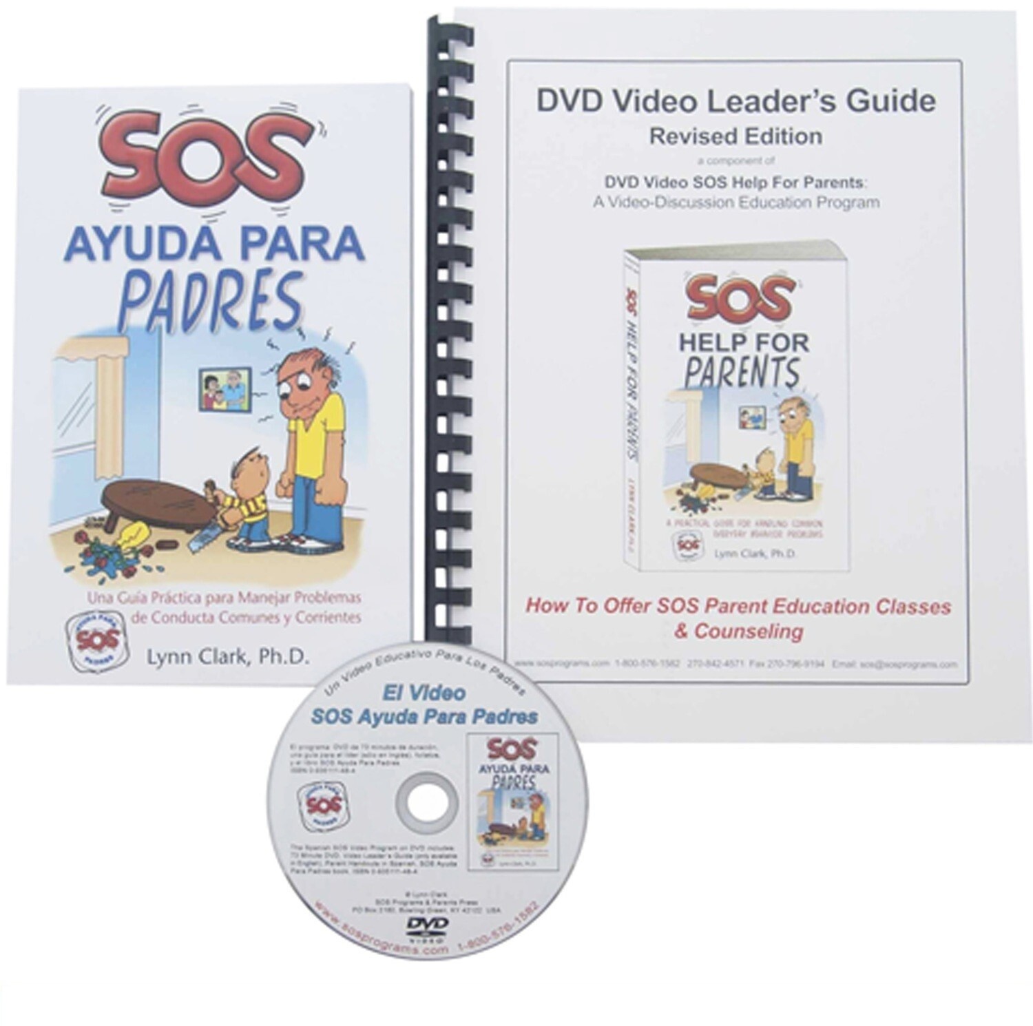 Spanish Parents  &quot;Video KIT SOS Ayuda Para Padres&quot; educational KIT includes DVD, Video Leader&#39;s Guide, etc.