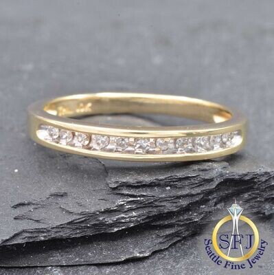 Diamond Ring, Solid 10k Yellow Gold