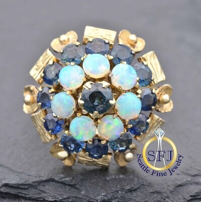 Sapphire Ring, Solid 18k Yellow Gold