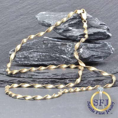 Necklace, Solid 925 Sterling Silver and Yellow Gold