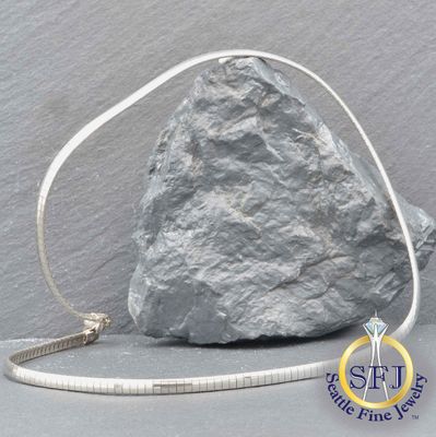 Omega Necklace, Solid Sterling Silver