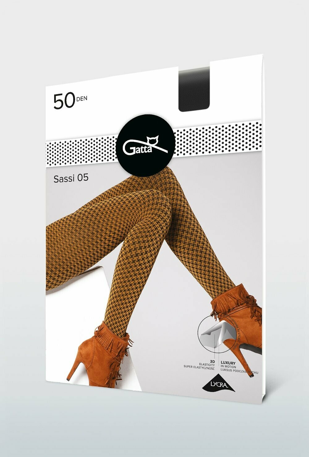 SASSI 05 - Ženske čarape 50 DEN - Honey-Nero