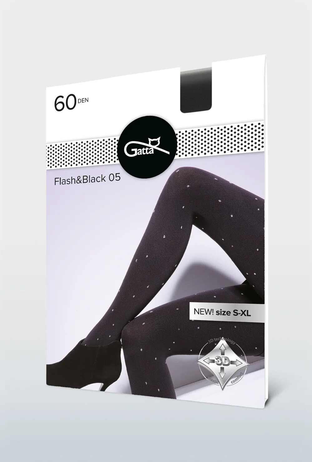 FLASH & BLACK 05 - Ženske čarape 60 DEN