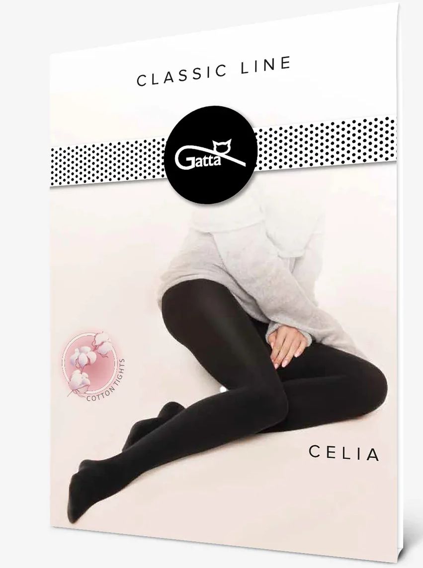 CELIA - Pamučne ženske čarape - Crne