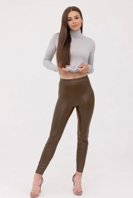 FLEXISKIN BROWN LEGGINGS - Ženske helanke