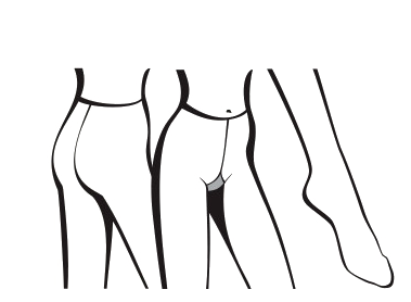 Stilizovana ilustracija ženskih nogu u Gatta unihop čarapama