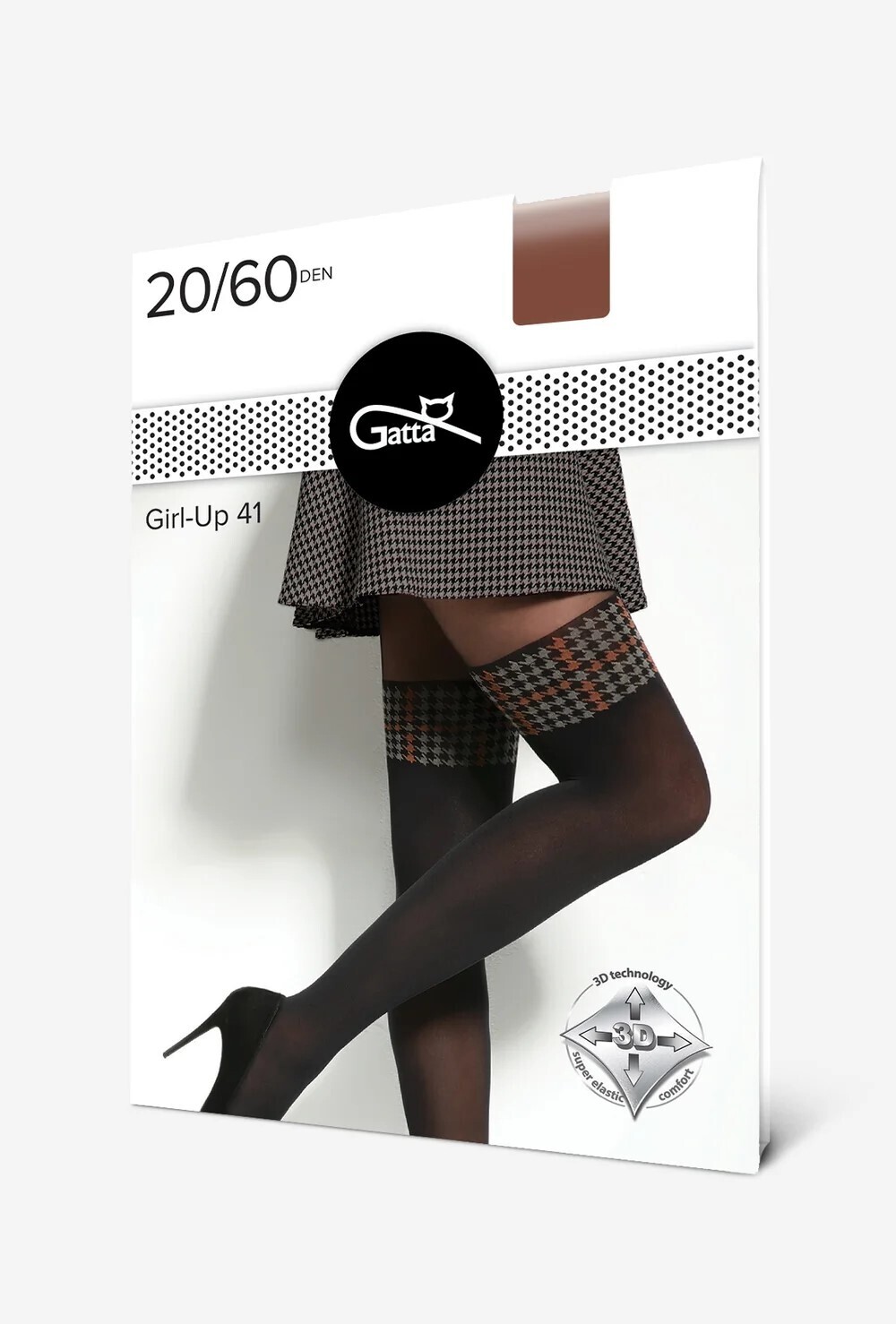 GIRL-UP 41 - Ženske čarape 20/60 DEN - Nero-Foxi GIRL-UP 41 - Ženske čarape 20/60 DEN - Nero-Foxi