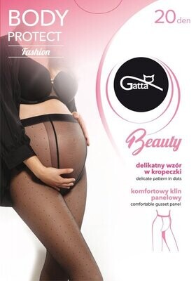 Trudnička čarapa BODY PROTECT DOTSY sa tufnicama – crna