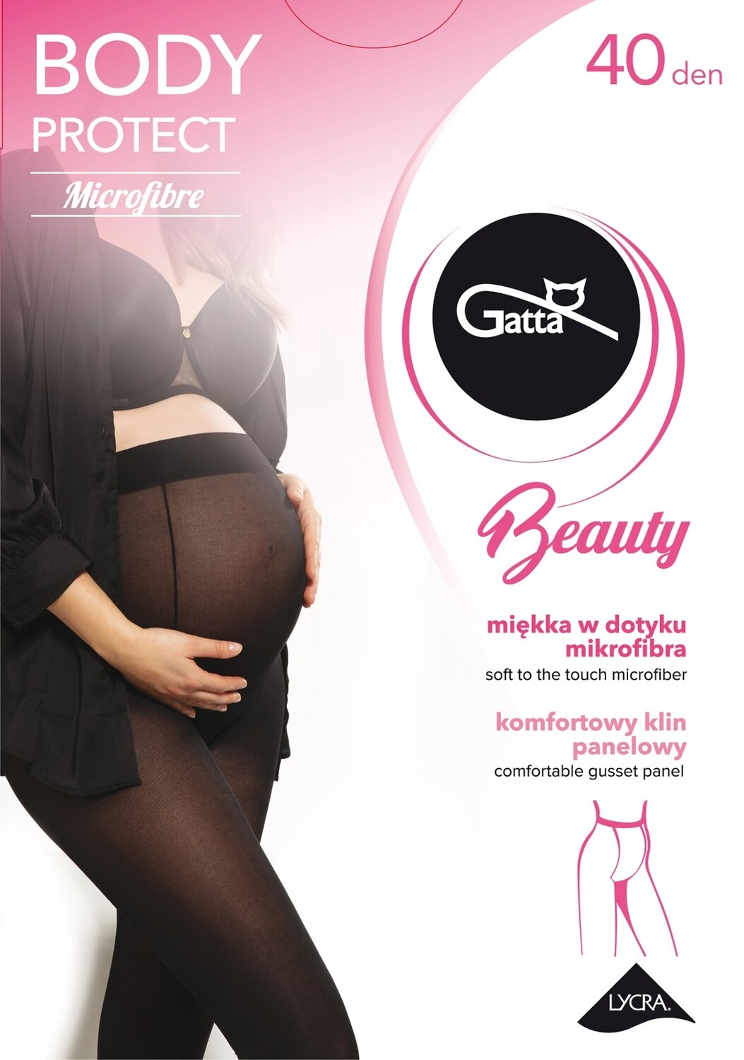 BODY PROTECT 40 – Trudničke čarape 40 DEN-a Trudnica u BODY PROTECT 40 čarapama sa elastičnim pojasom