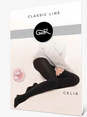 CELIA - Pamučne ženske čarape - Crne