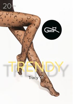 TRACY 01 ženske čarape sa leopard printom – 20 DEN, Gatta

