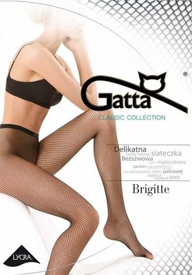 BRIGITTE 01– Ženske mrežaste čarape - Beige