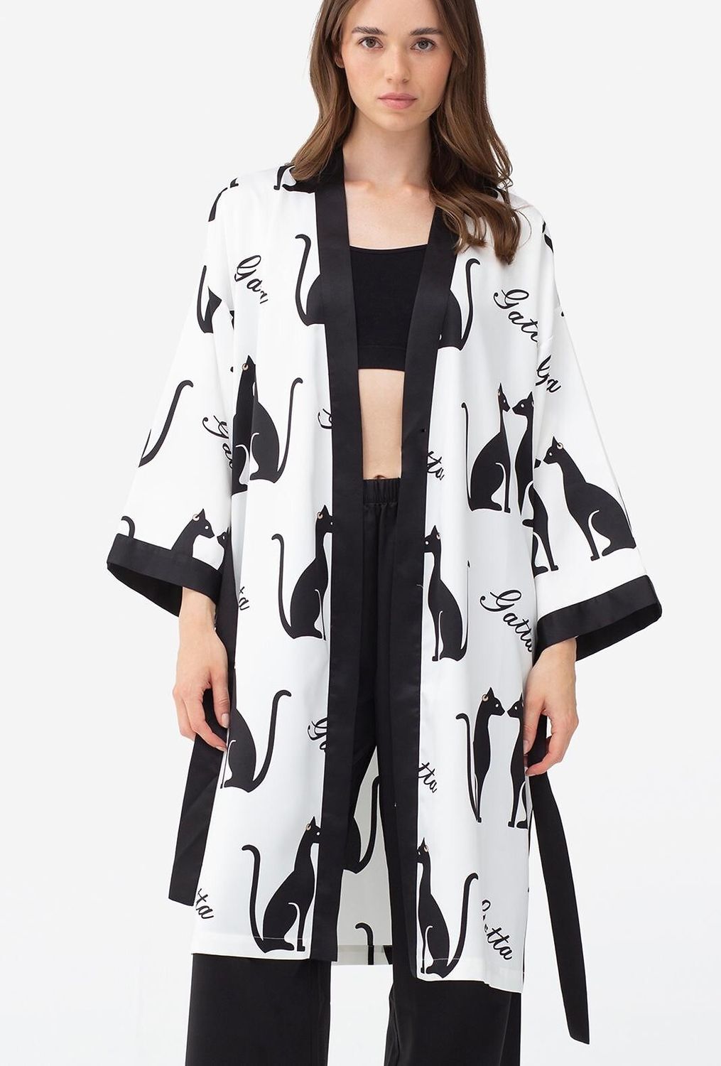 Ženski bade mantil sa motivom mačke Gatta Catwalk