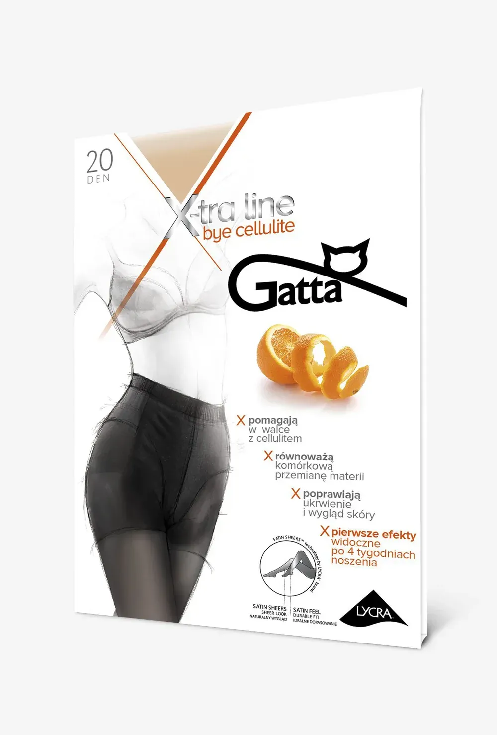 Ženske hulahopke 20 DEN boja noge Daino Gatta Bye Cellulite