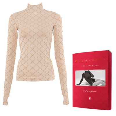 Ženska bež rolka sa monogram dezenom Zień x Gatta