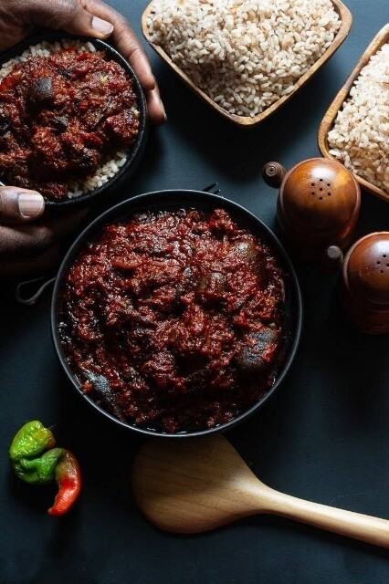 Ofada Rice and Stew
